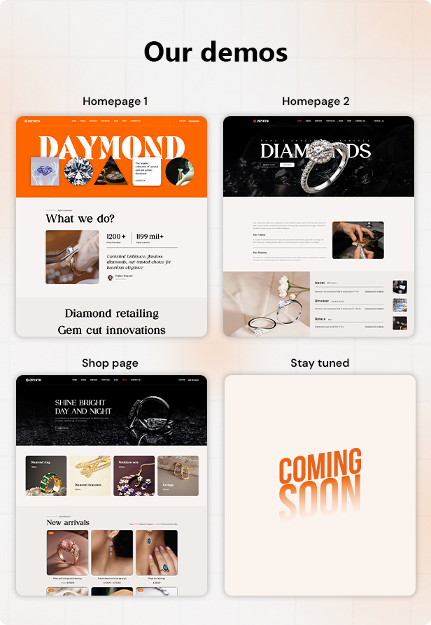 Diamond Manufacturer &  Store WordPress Theme