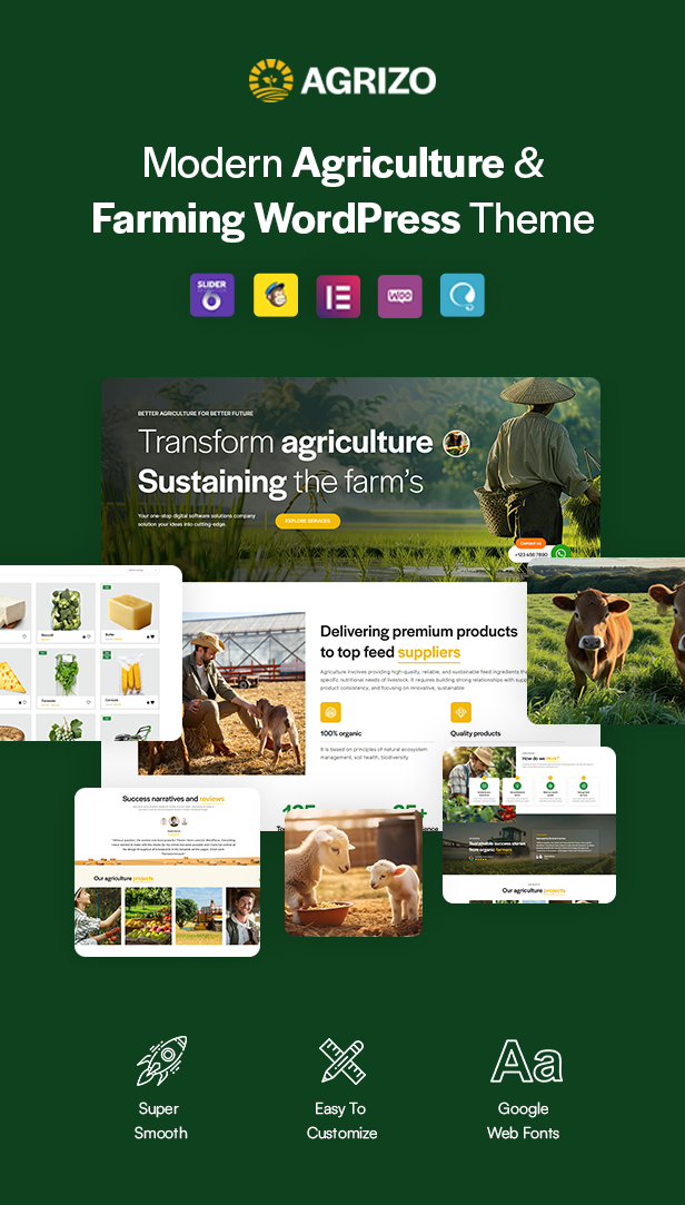 Agriculture & Dairy Farm WordPress Theme