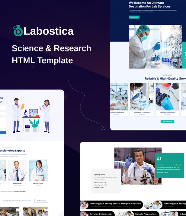 labostica laboratory HTML5 Template