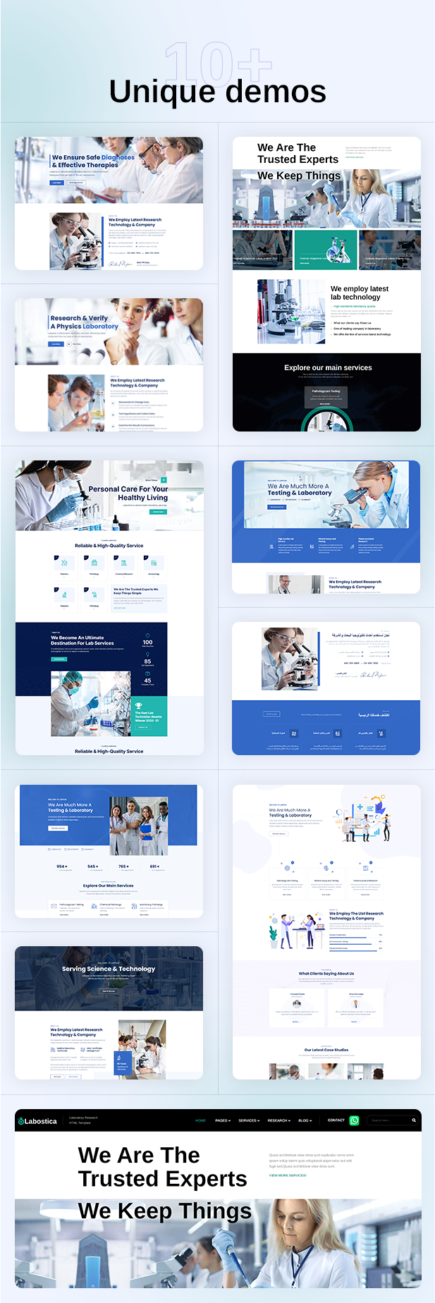 labostica laboratory HTML5 Template