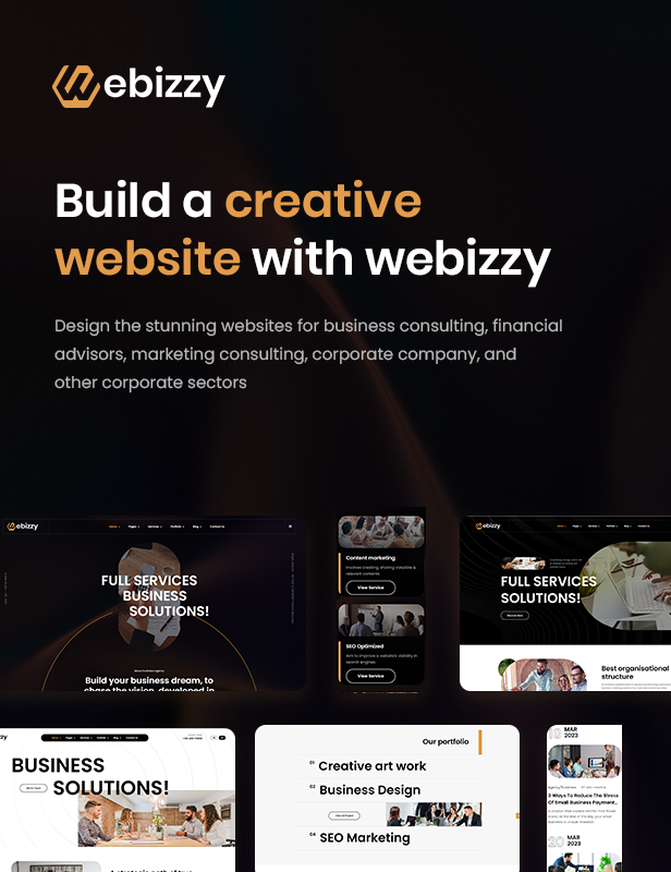 Webizzy Business Consulting Template