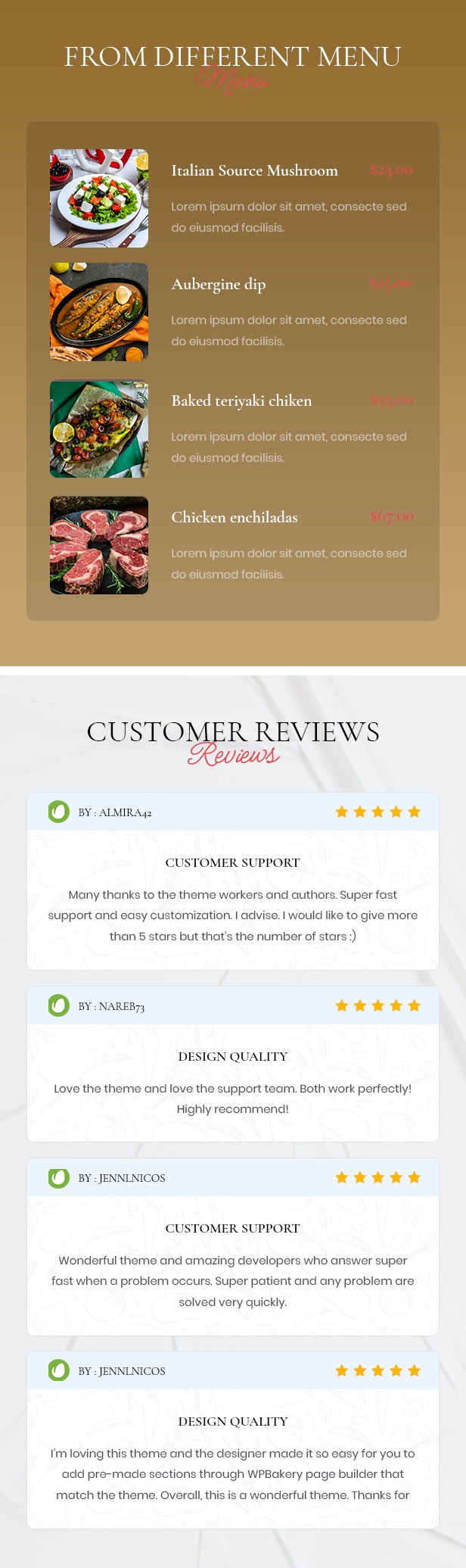 Zester Restaurant and Cafe HTML5 Template