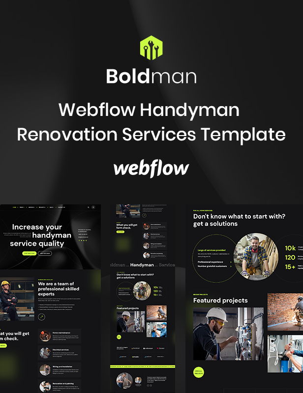 Handyman Services Webflow Template