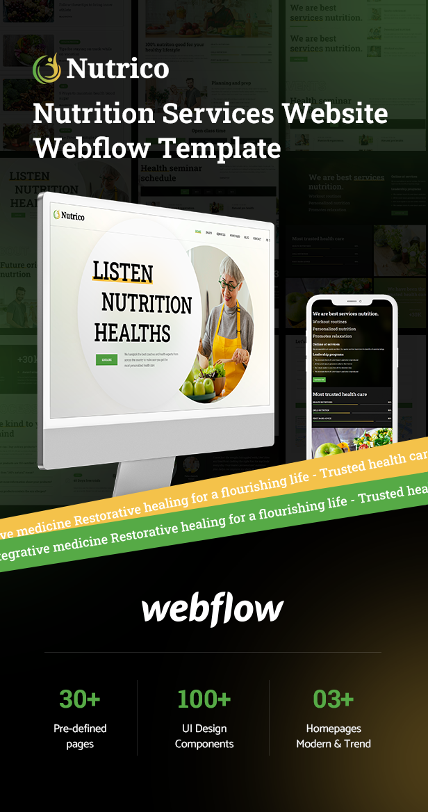 Nutrico Nutrition Services Webflow Template