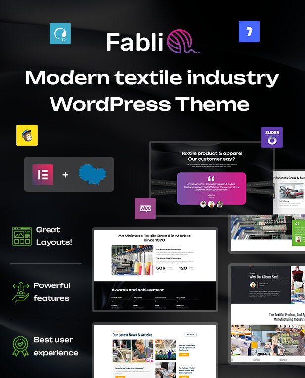 Fablio – Textile Industry WordPress Theme + RTL
