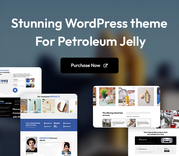 Glamoria – Petroleum Jelly Business WordPress Theme