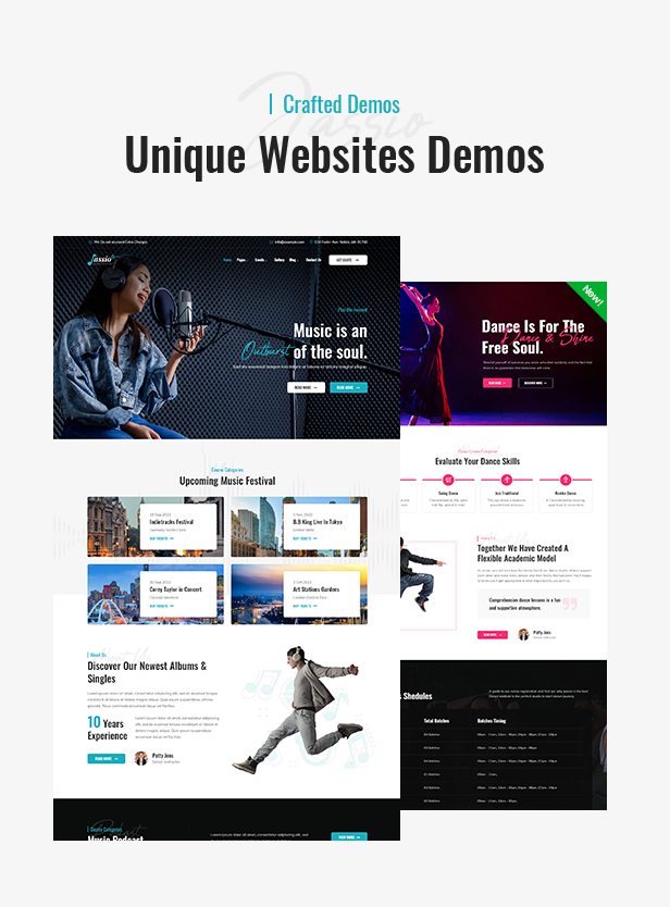 Jassio - A Modern Dance & Music WordPress Theme