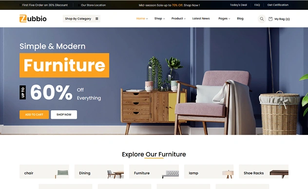 Zubbio - Shopify Furniture Store