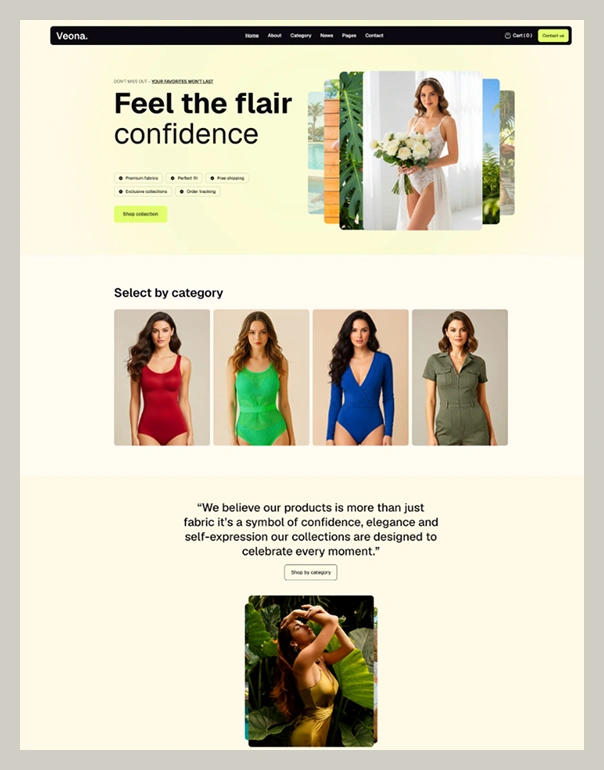 One Piece and Lingerie Website
