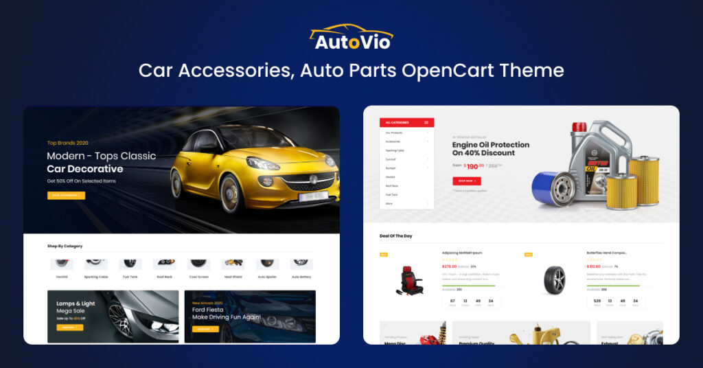 Autovio - Car Accessories, Auto Parts OpenCart Theme