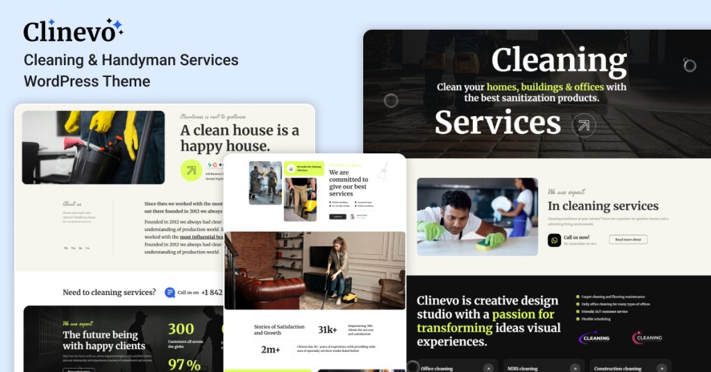 Clinevo - Cleaning & Handyman Services WordPress Theme