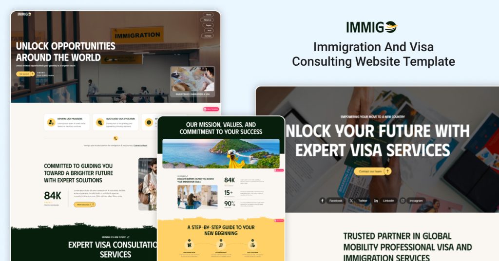  Immigo - Travel Website Webflow Template