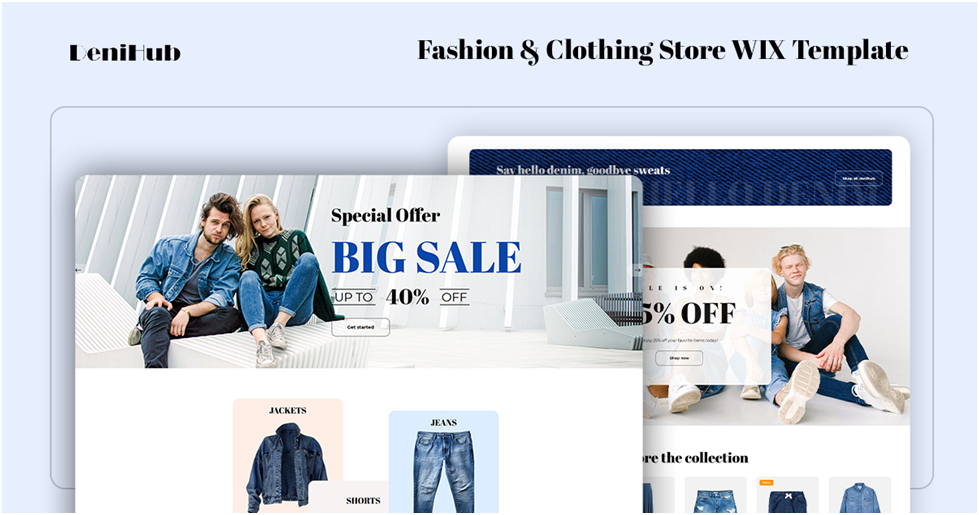 Denihub – Modern Fashion & Clothing Store Wix Template