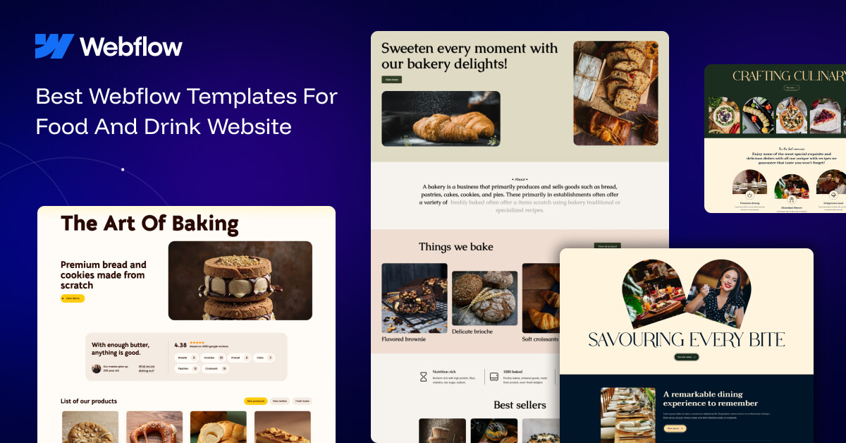 Food and Drink Website Webflow Template