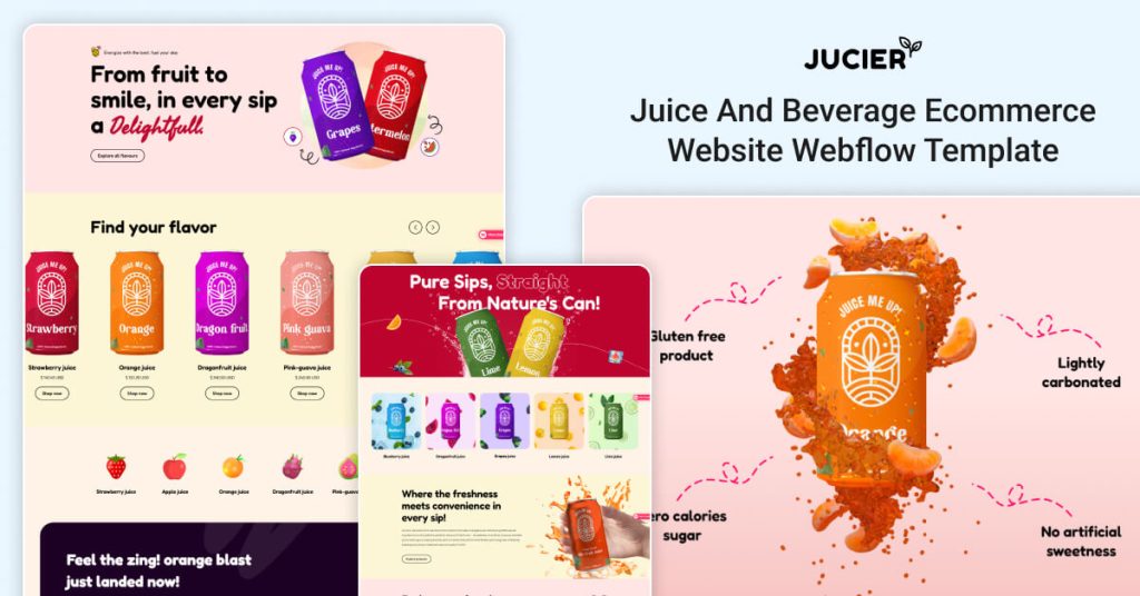 Juice Ecommerce Website Webflow Template