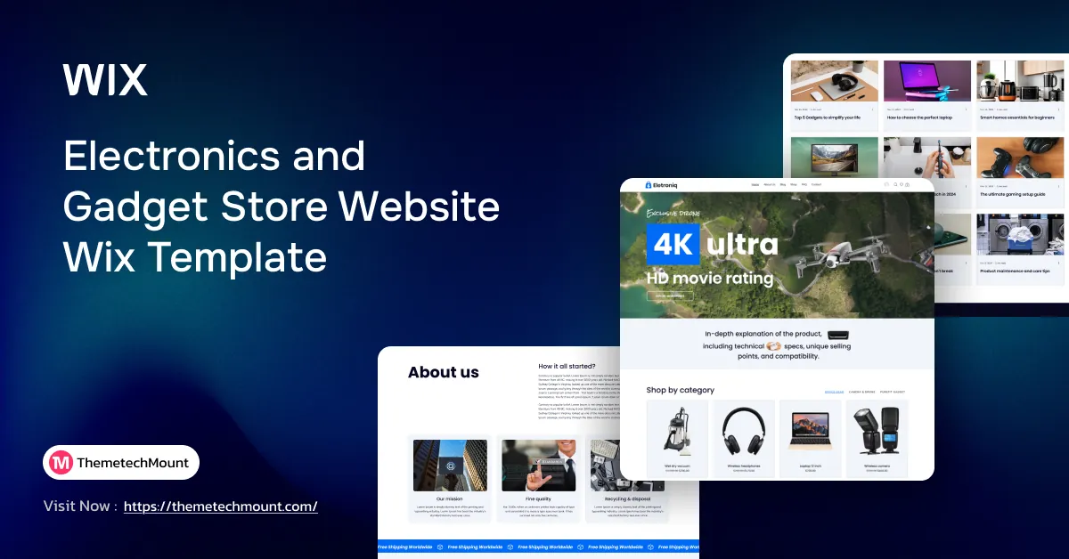 Electronics Stores Websites Wix Template
