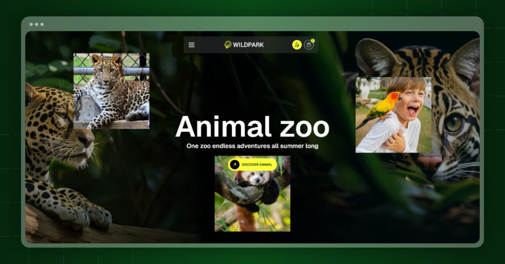 Animal Jungle Safari Website Webflow Template
