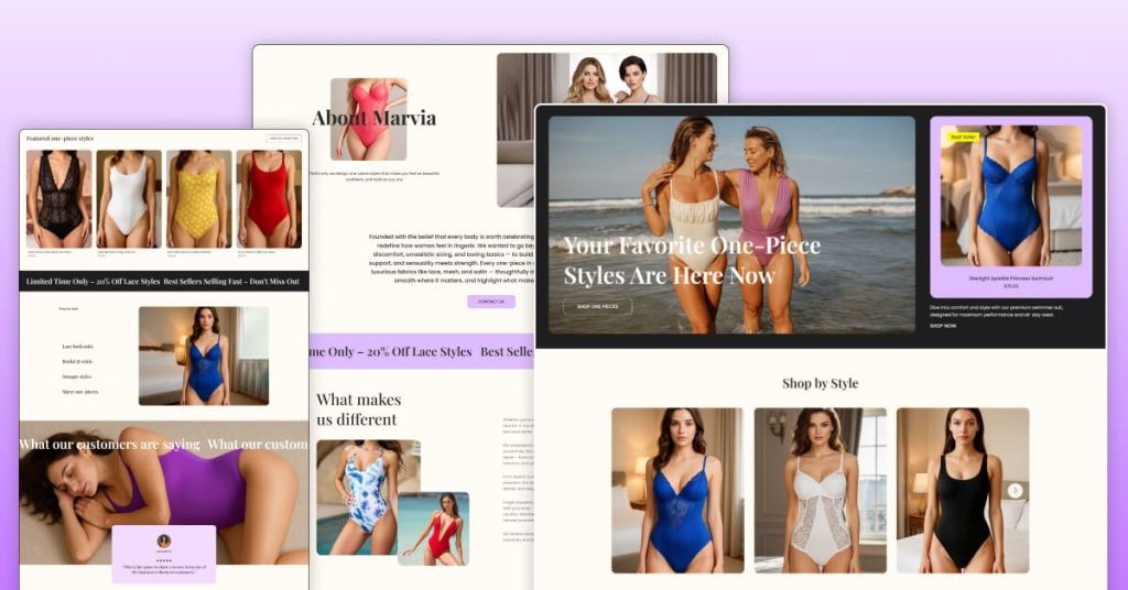 One Piece Fashion Stores Websites Wix Template.