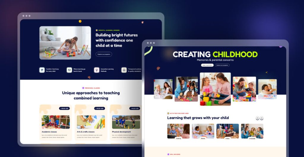 Childcare Education Website Webflow Template