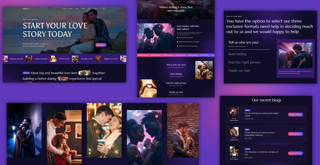 Modern Dating Website Webflow Template