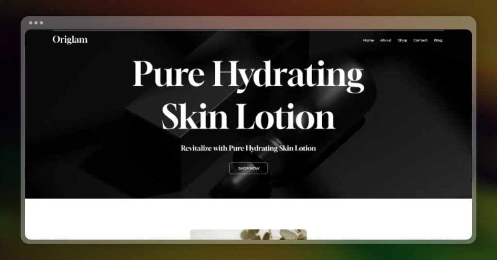 Organic, Beauty and Cosmetics Modern Wix Template