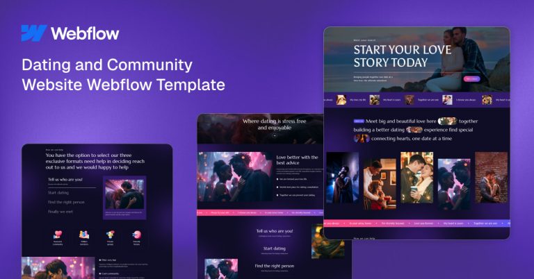 Dating and Community Website Webflow Template