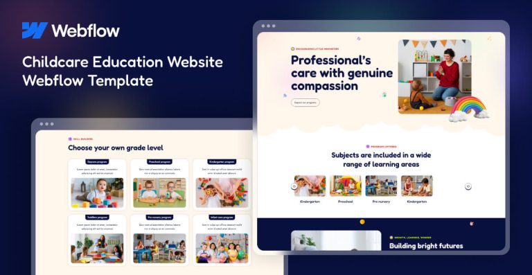 Childcare Education Website Webflow Template