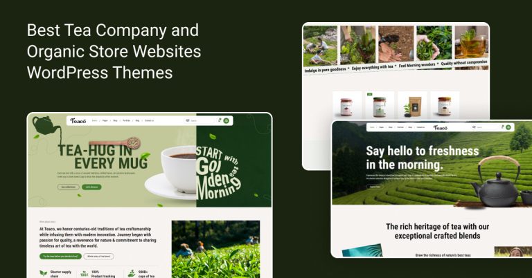 Tea Company and Organic Store Websites