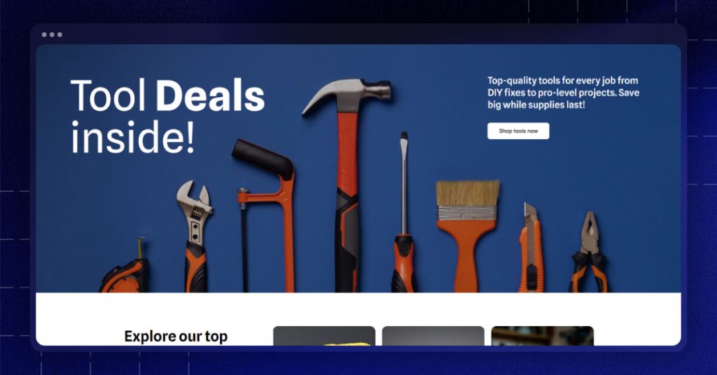 Tools Store Website Wix  Template