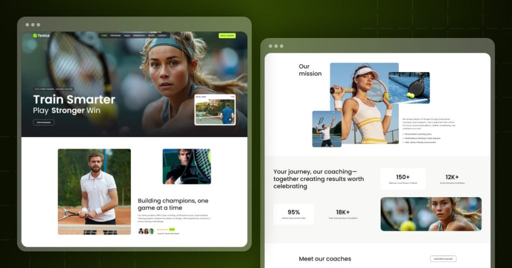 Tennis Webflow HTML Website Template - Tenica