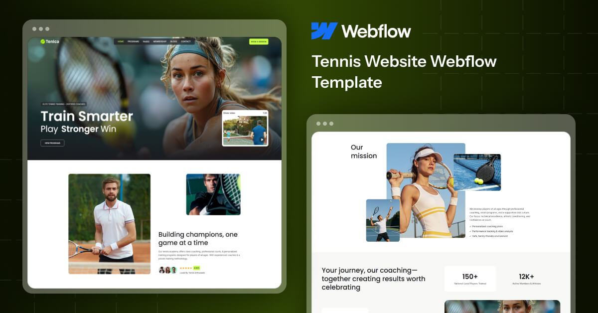 Tennis Website Webflow Template
