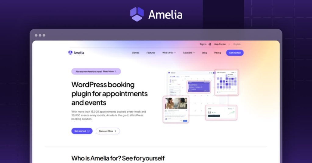  Amelia- WordPress Booking Plugin for Appointments and Events