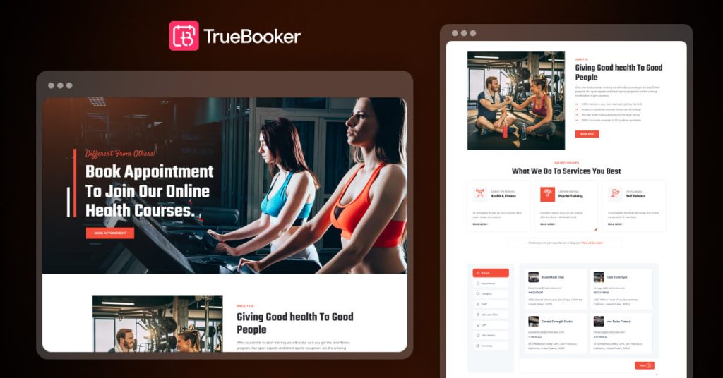 TrueBooker – Best Overall Fitness and Gym Booking Plugin