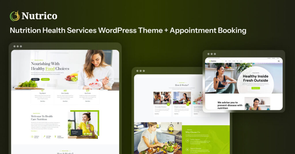 Nutrico - Nutrition Health Services WordPress Theme + Appointment Booking