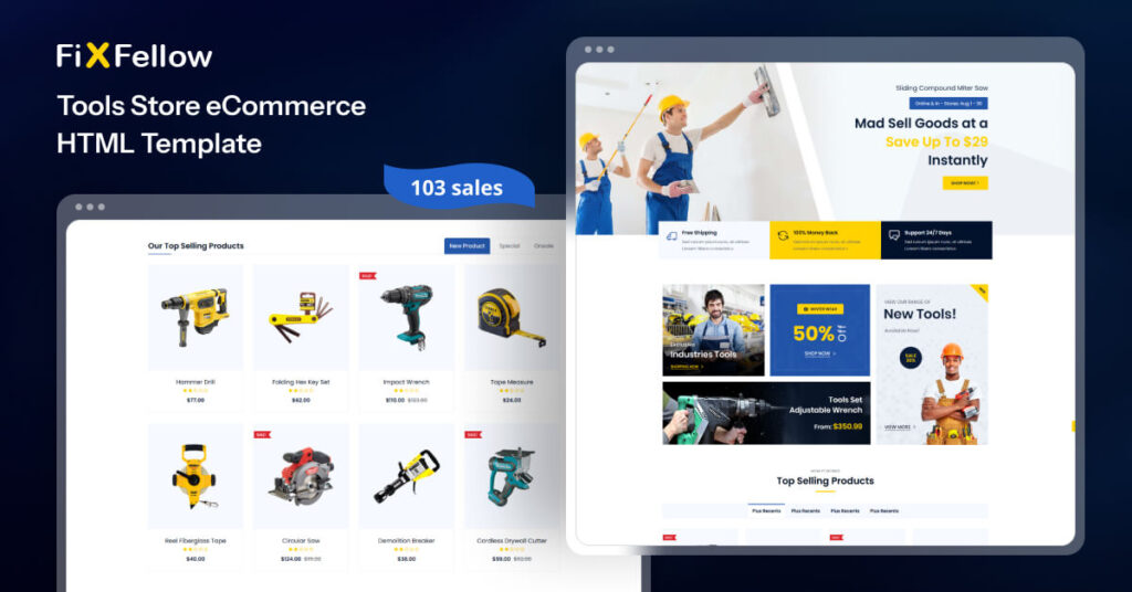 Fixfellow - Tools Store eCommerce HTML Template
