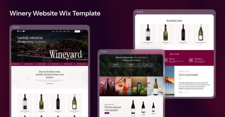Winery Website Wix Template