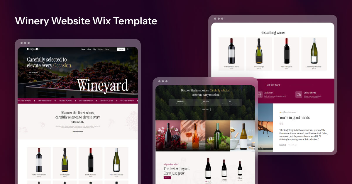 Winery Website Wix Template