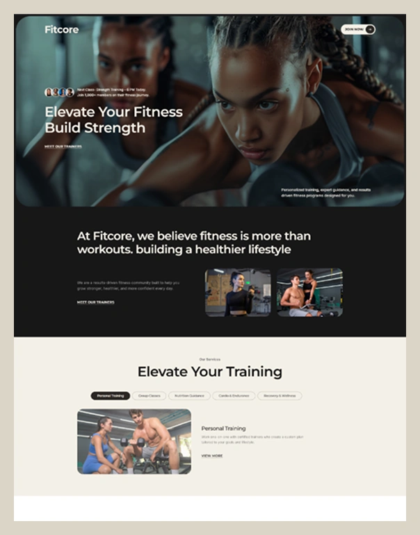 Gym & Fitness Website Webflow Template