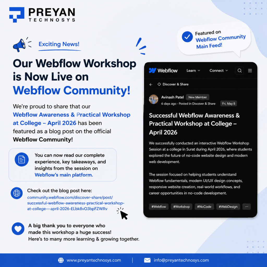 Successful Webflow Awareness & Practical Workshop at College – April 2026