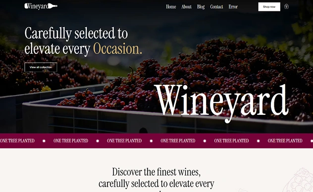Winery Website Wix Template