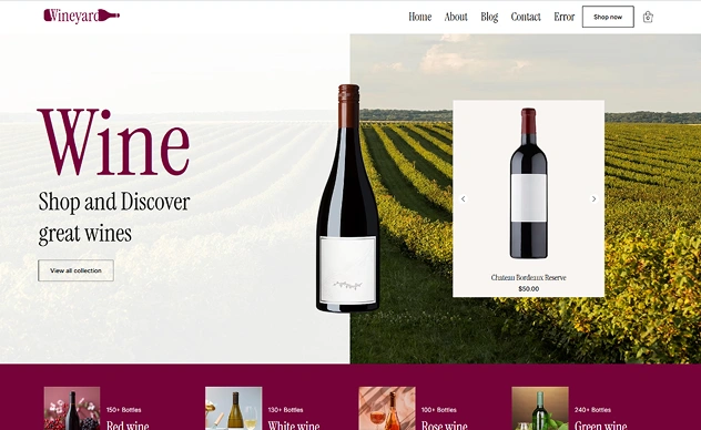Winery Website Wix Template