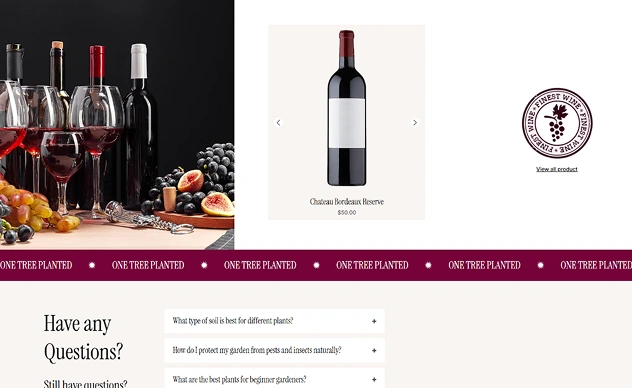 Winery Website Wix Template