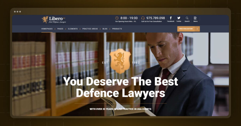 Libero - Lawyer WordPress Theme
