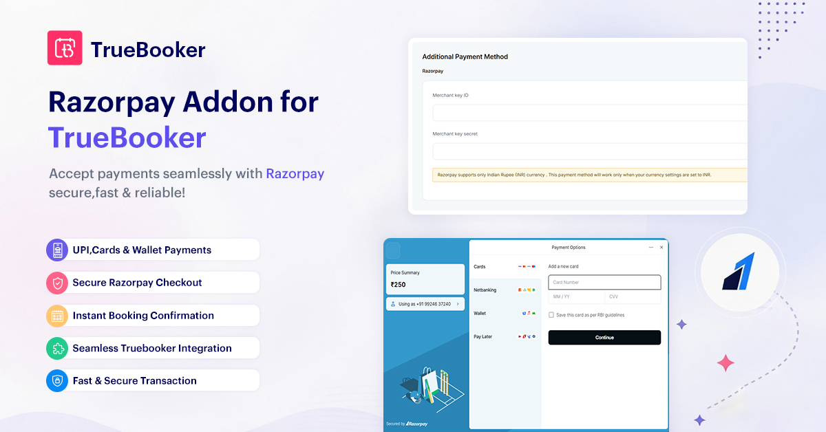 Razorpay Payment Gateway Addon For TrueBooker