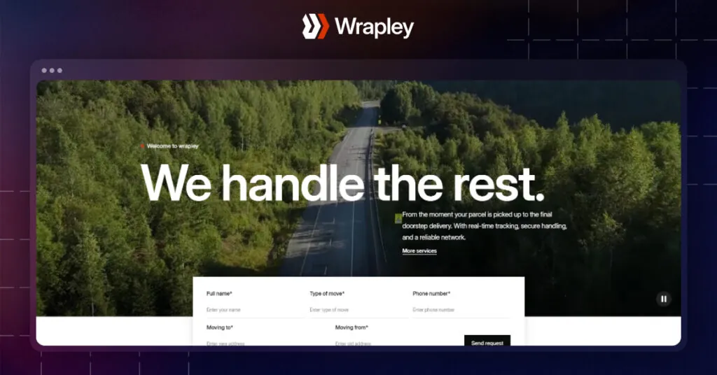 Wrapley- Transportation Website Webflow Template