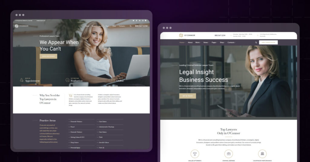Oconnor - Lawyer WordPress Theme