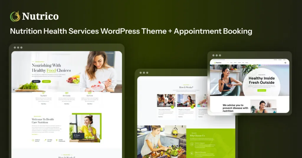 Nutrico - Nutrition Health Services WordPress Theme + Appointment Booking