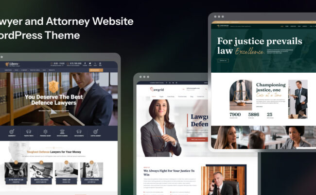 Lawyer and Attorney Website Business WordPress Theme 2026