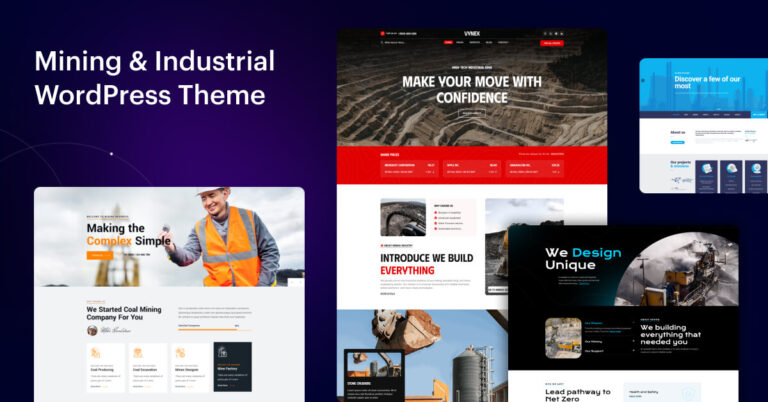 Mining and Industrial Website WordPress Theme For Business