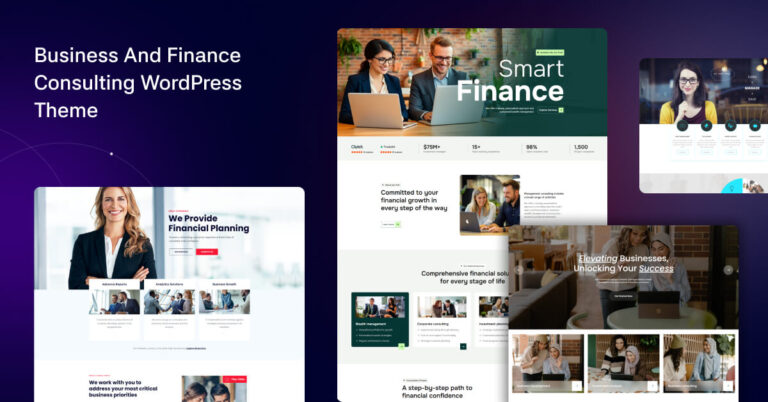Business and Finance Consulting Website WordPress Theme